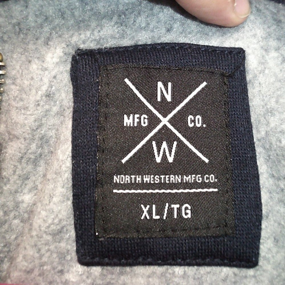 Blue and Gray Men's Zip Up Hoodie XL - Picture 2 of 4